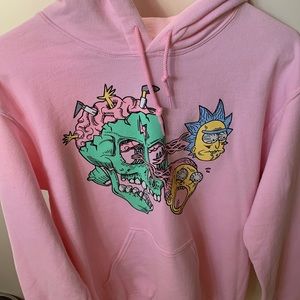 Rick and morti men’s small pull over small stain